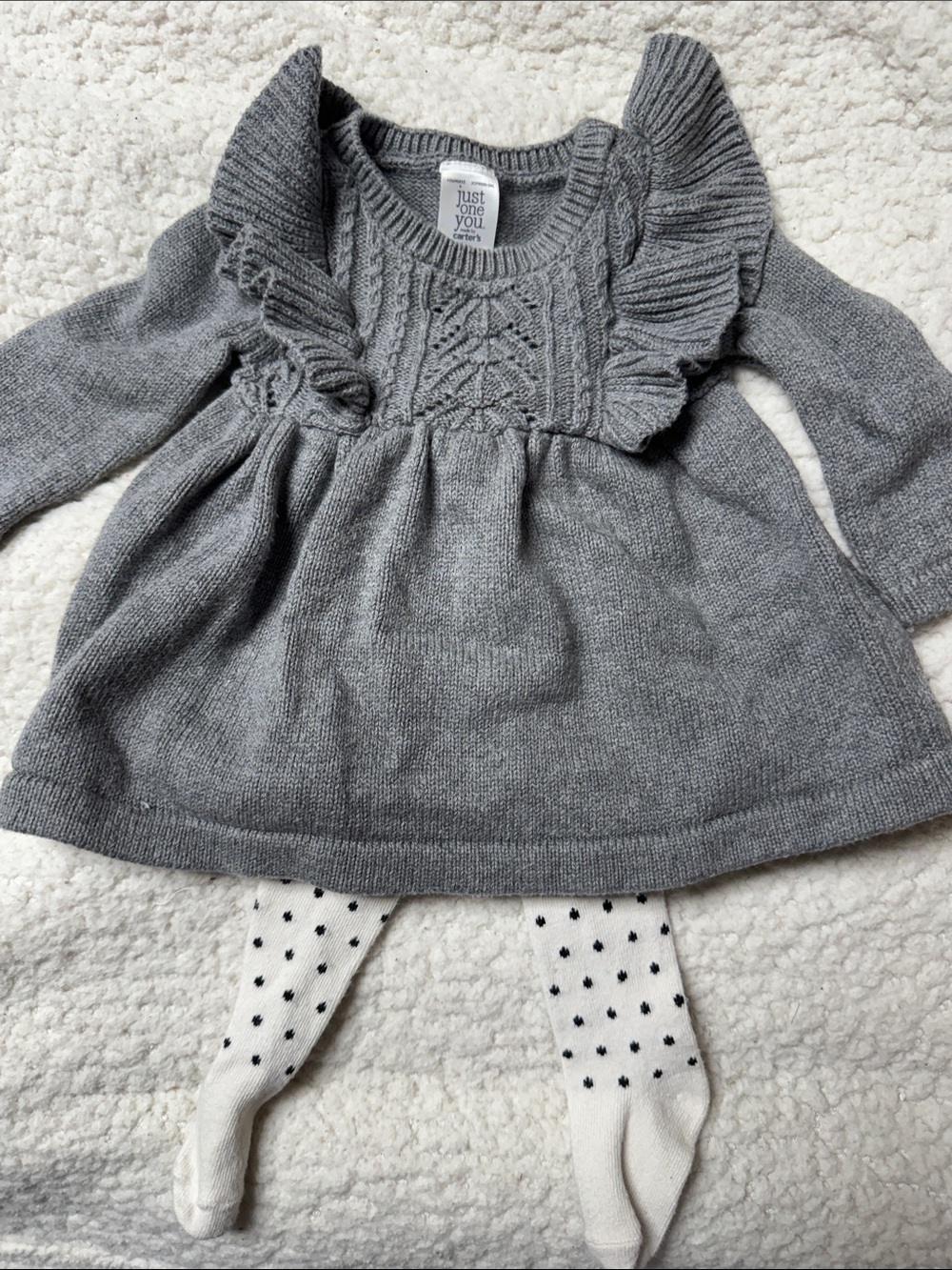Newborn Sweater Dress and Tights